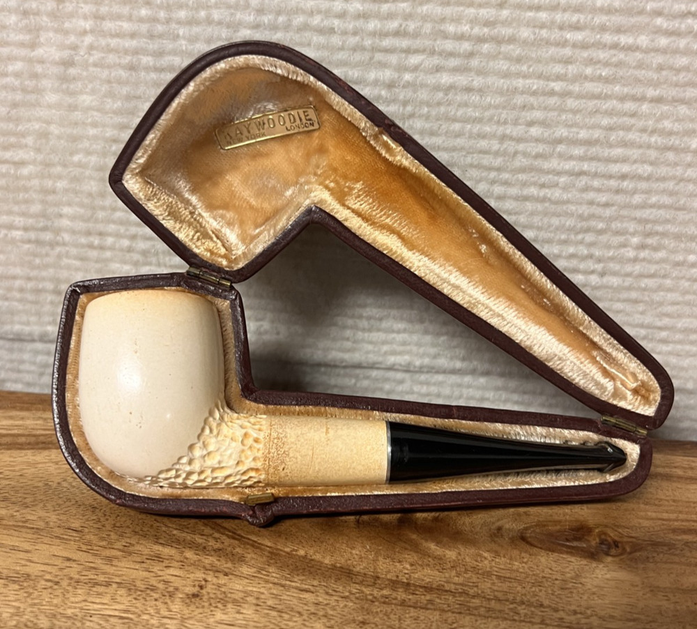Vintage Kaywoodie Block Meerschaum Estate Pipe & Marriage Case